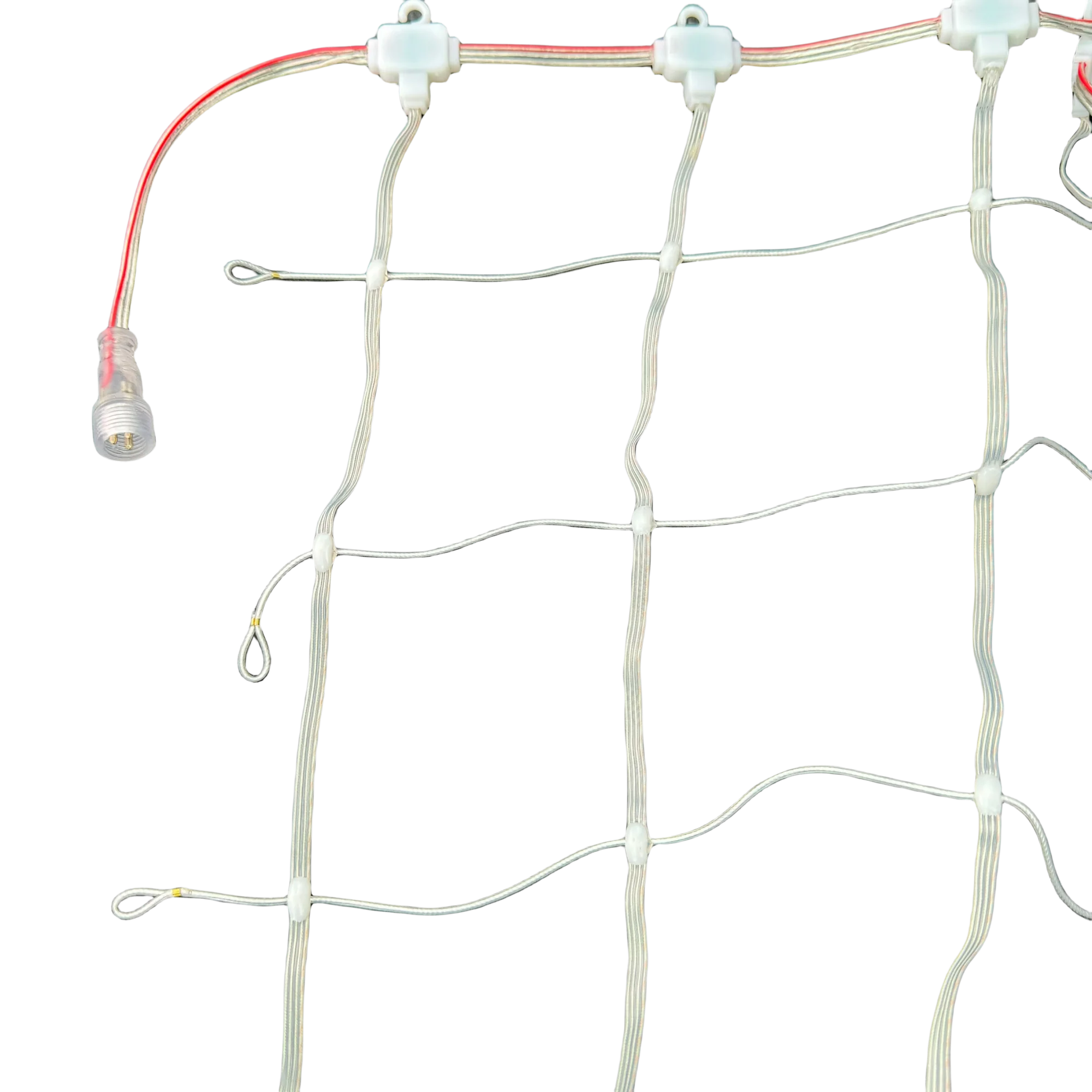 DC12V 100mm Pitch Addressable WS2812B RGB Smart LED Flexible Seed Flexible Matrix Grid Screen Lights P67 Clear Wire 1M wide