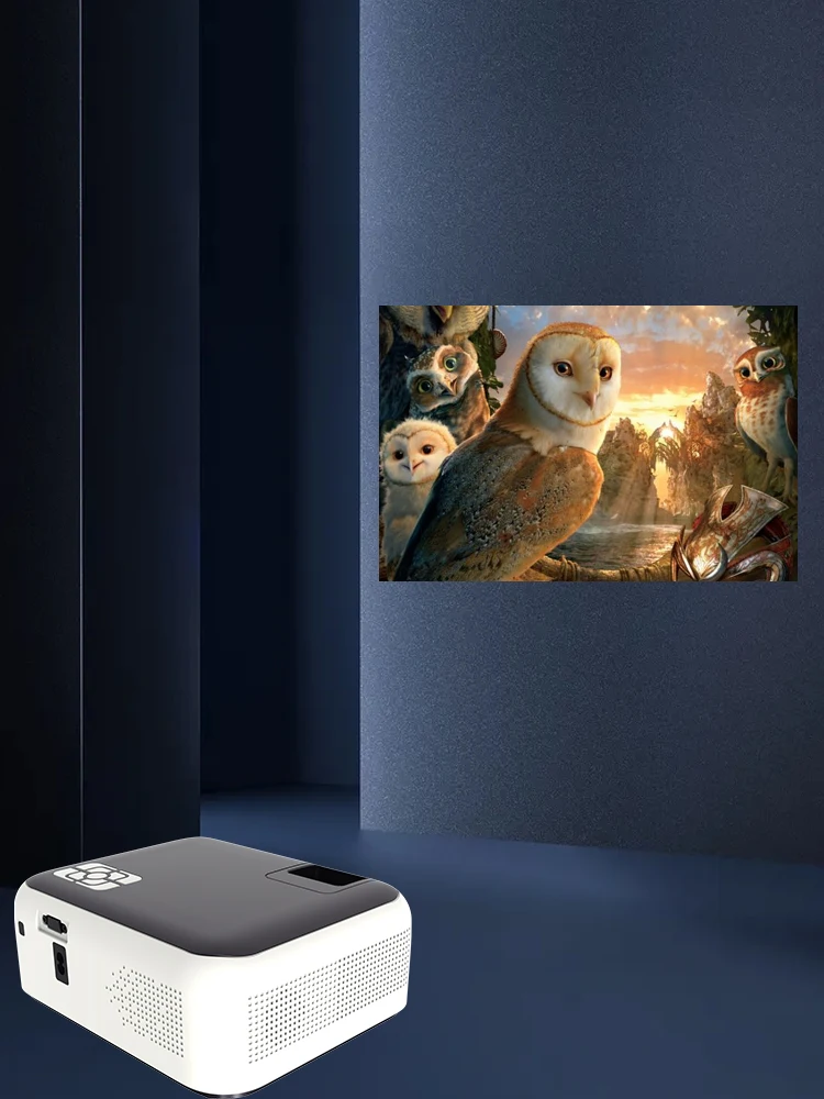 2022 Shenzhen Lianjixing  Newest Video Smart Pico Projector Business Factory Supply  LED Speaker Focus Lamp Outdoor Projector TV
