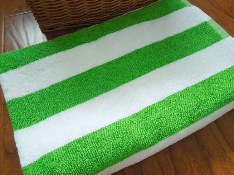 Yarn Dyed Jacquard Hotel Pool Towel black and white stripe beach towel white and blue stripe bath towel