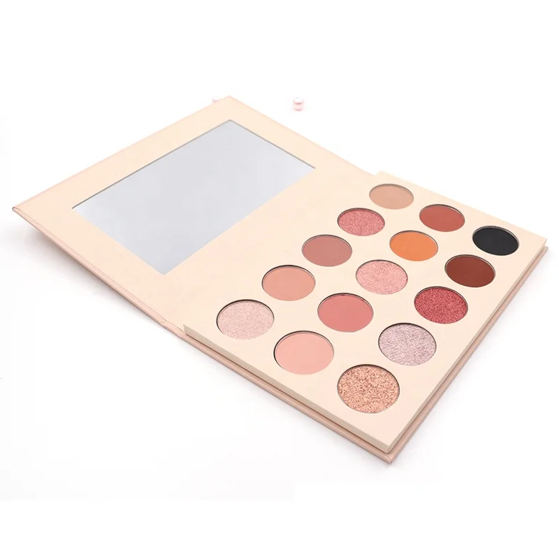 Beautiful 15 Color Shimmer Matte Eyeshadow Eye Shadow Palette Glitter NUDE OEM Customized Logo
