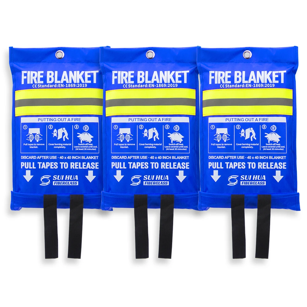 100% fiberglass 1mx1m fireproof extinguishing emergency price fire suppression blanket