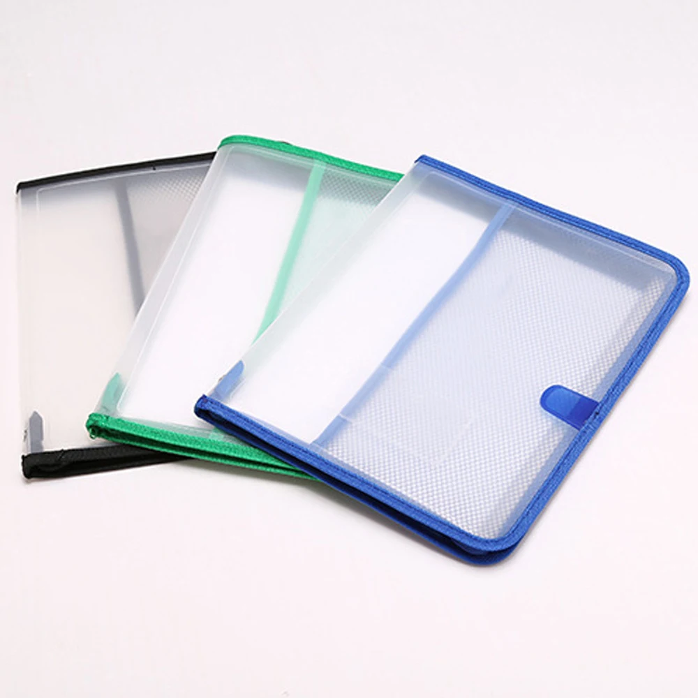 Stationery A2 A3 A4 Zipper Lock Folder Document File Plastic Document Bag