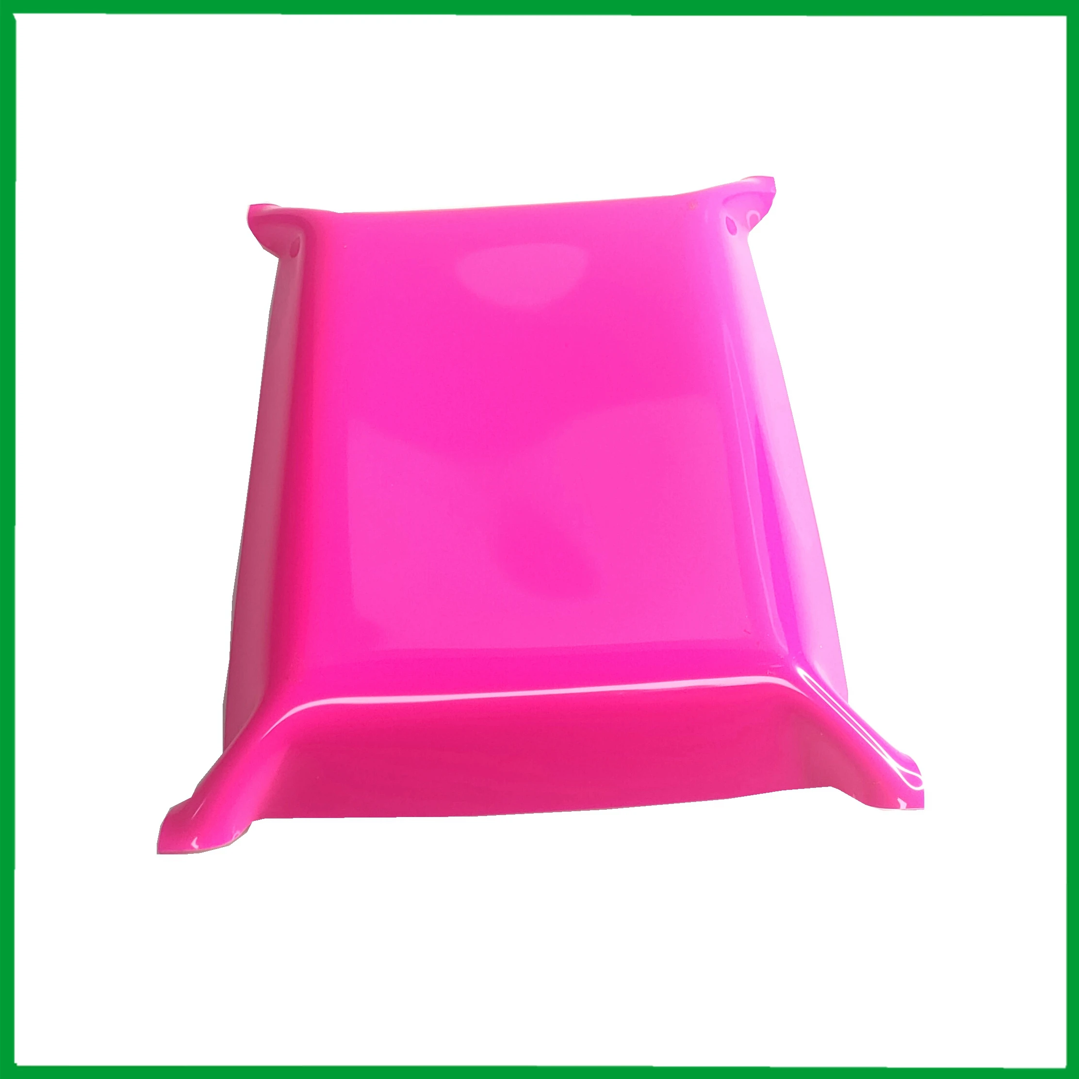 OEM/ODM Pink Acrylic Tray Holder with Pinched Corners