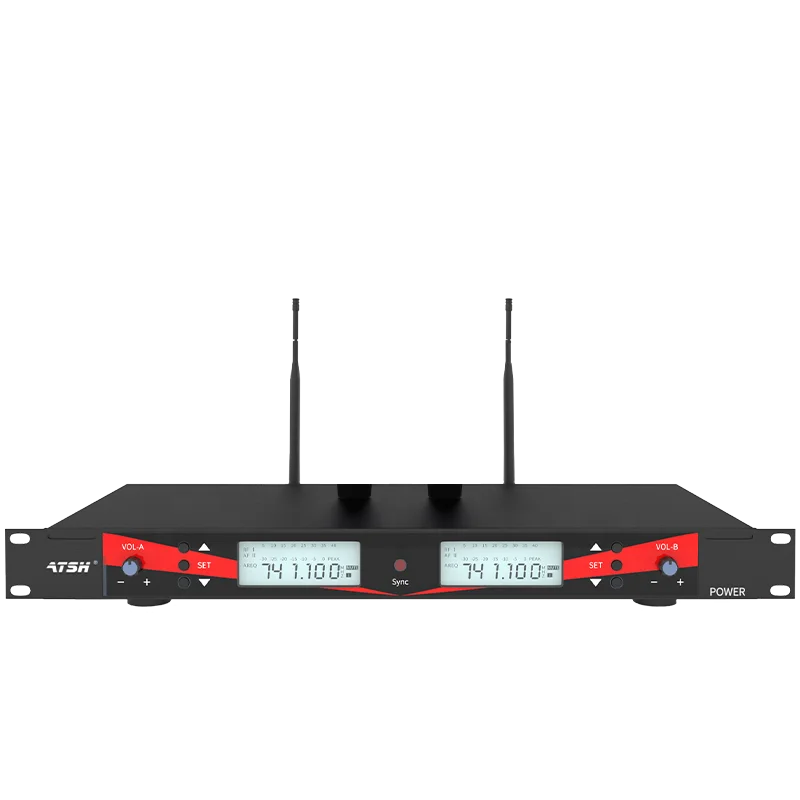 AT6100 Long Range Wireless Microphone System Handheld UHF Professional Wireless Microphones