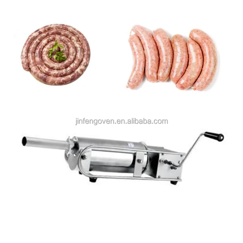 Home Kitchen Used Manual Sausage Stuffer/ 7L Stainless Steel Lie Top Sausage Filler