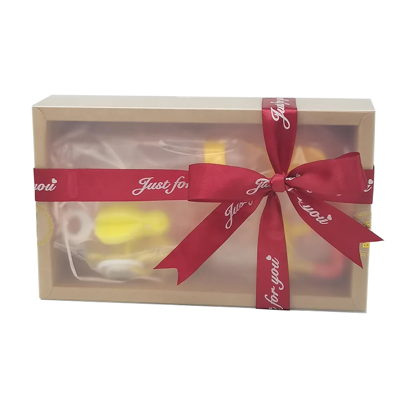 Baby Shower Gift Box Pack Cereal feeder Bottle Spoon Silicone Squeeze 8pcs Fruit Feeder Newborn Pacifier Chain Clip Gift Set