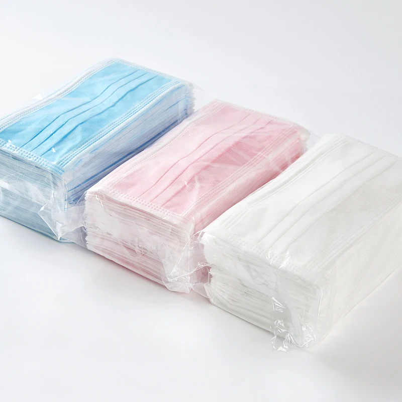 Customized color disposable Nonwoven earloop single use waterproof face mask
