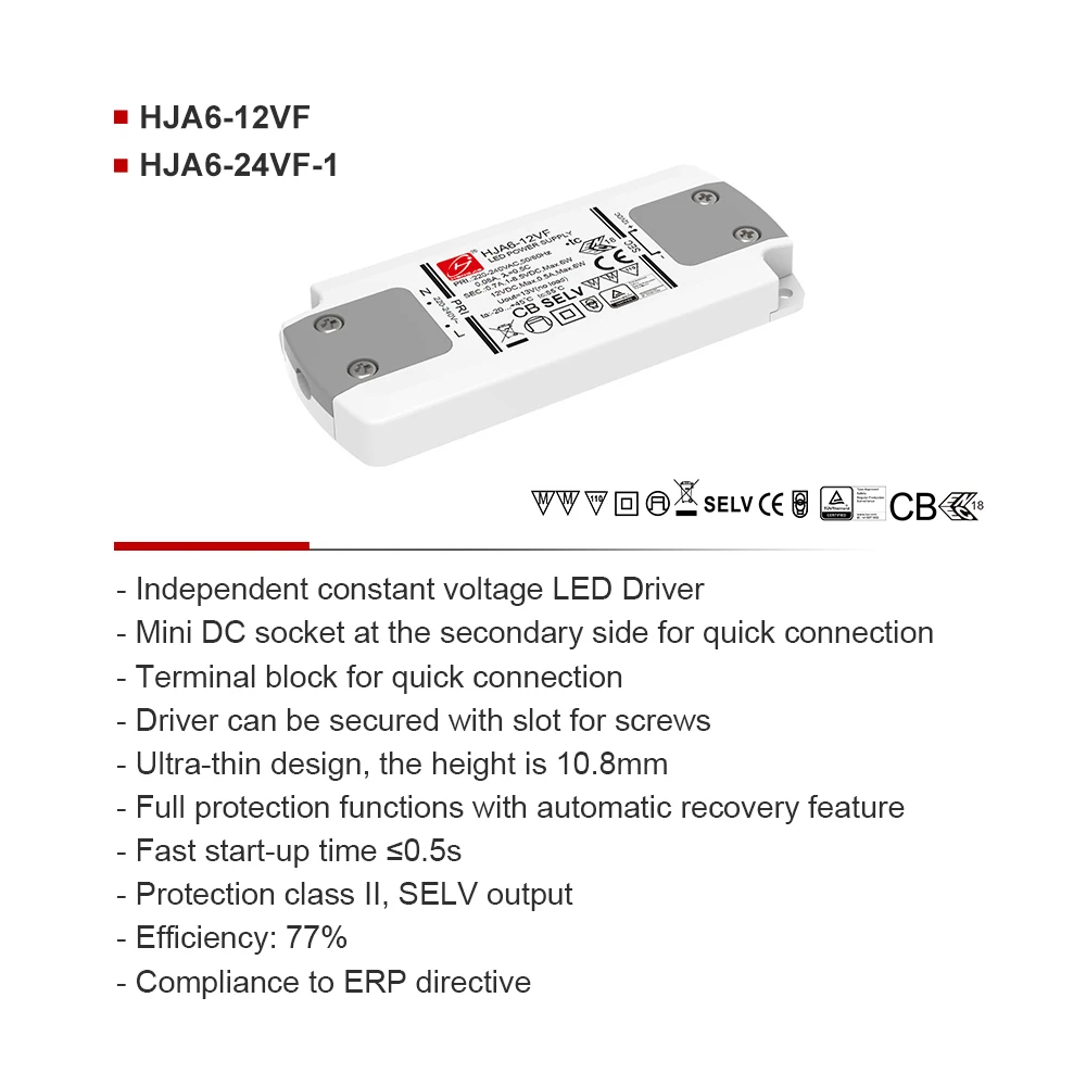 Constant Voltage independent driver for LED lamp super thin size