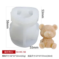 Bear ice cube silicone mold DIY chocolate coffee milk ice cube bear handmade soap mold Ice Tray Cube Maker Kitchen Accessories