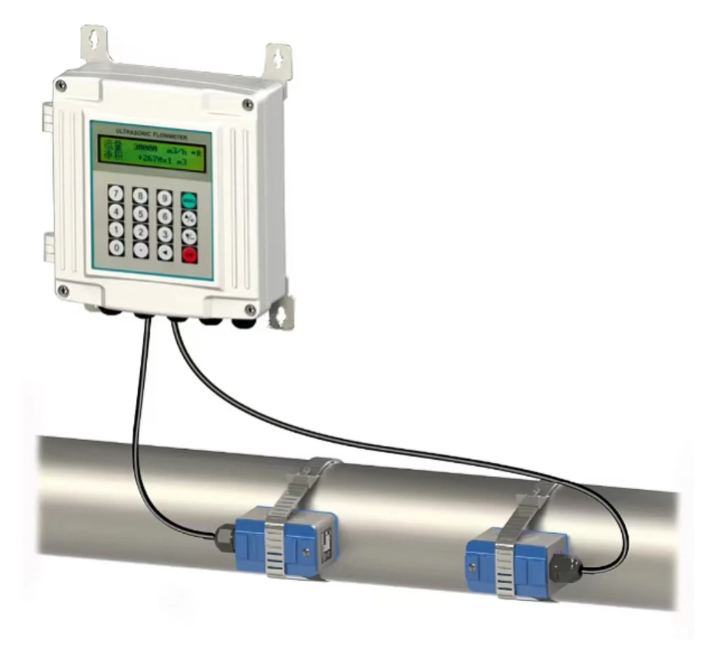TSONIC TUF-2000SW wall mounted clamp on ultrasonic water flowmeter