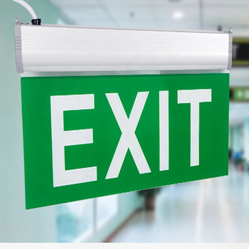 180minutes emergency time 3W LED Emergency Exit Sign Light project lighting solution Exit Sign right lef Emergency Light