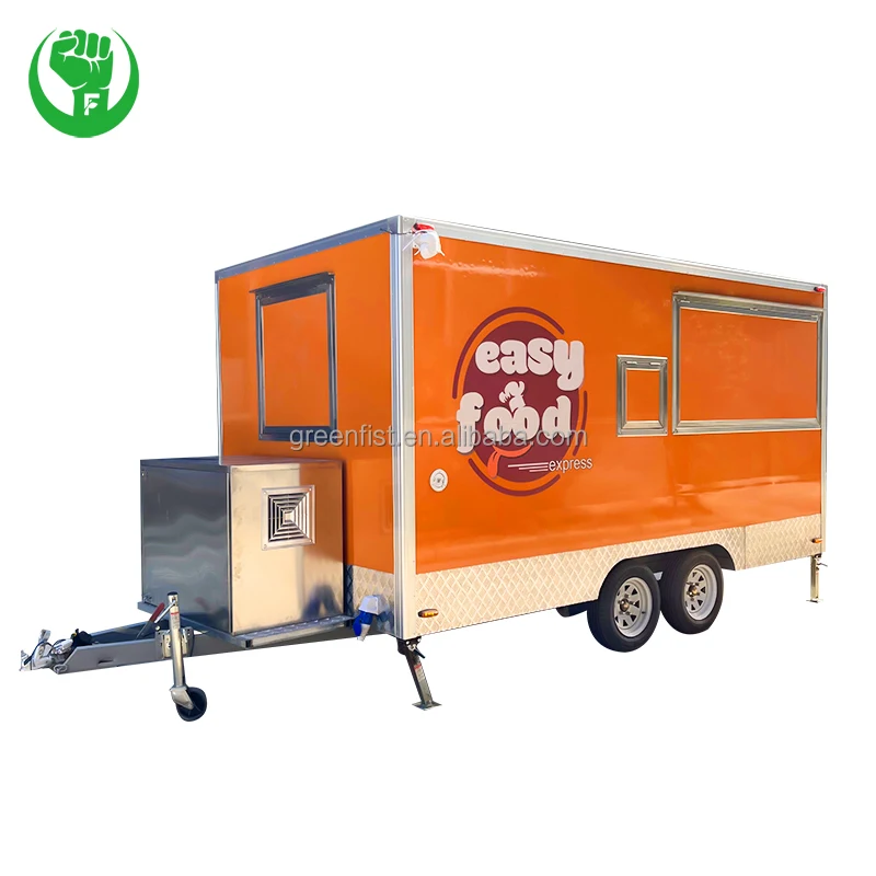 Cheap food trucks supplies China mobile fast Pizza oven food concession vending trailers cart food trailers sale for Europe