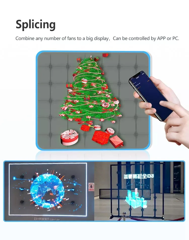 holographic displays 3d hologram projector 65cm hologram advertising fan
