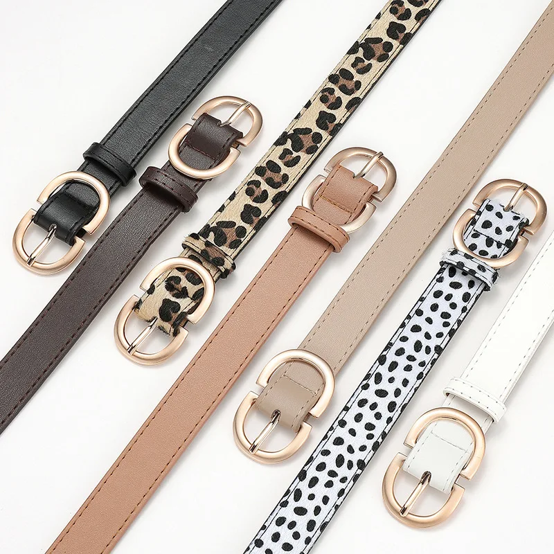 Spring Autumn Alloy Twist Double D Buckle Simple Decorative PU Belt for Suit,Coat