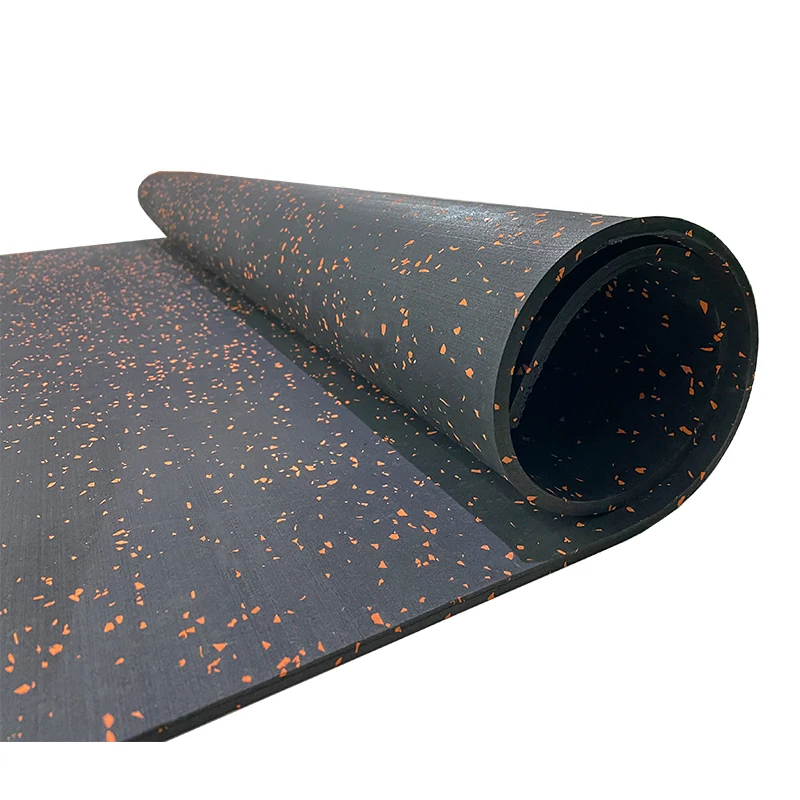 3-12mm Gym Shock Absorption Recycled Rubber Floor Roll EPDM+SBR
