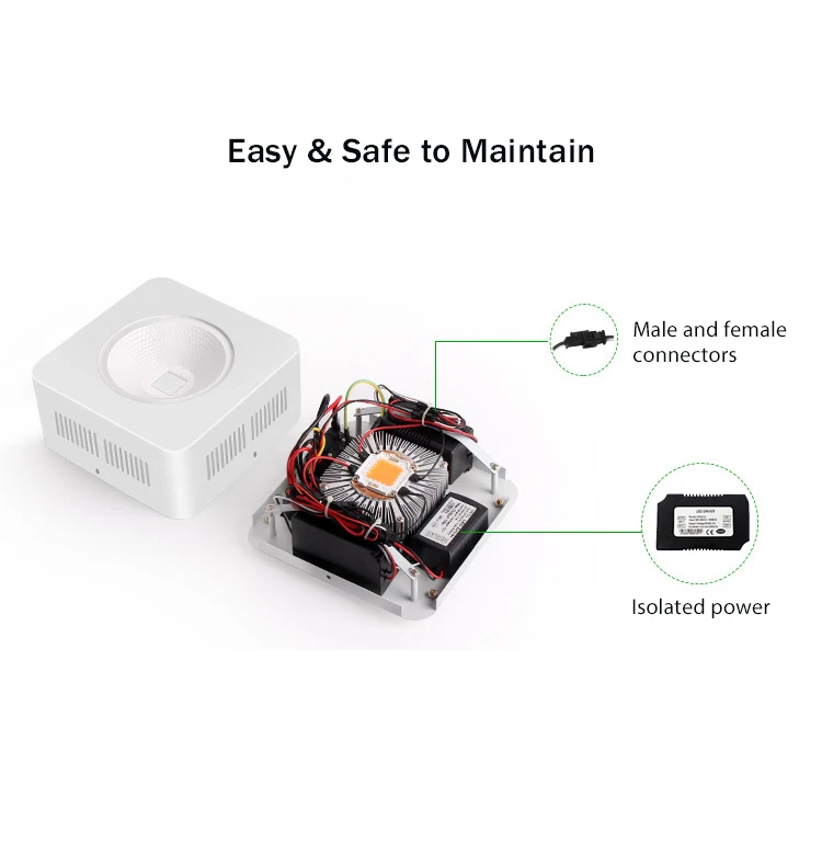 2021 Cost-Down COB Full Spectrum 200W Indoor Plant Grow LED Light with optimal heat dissipation