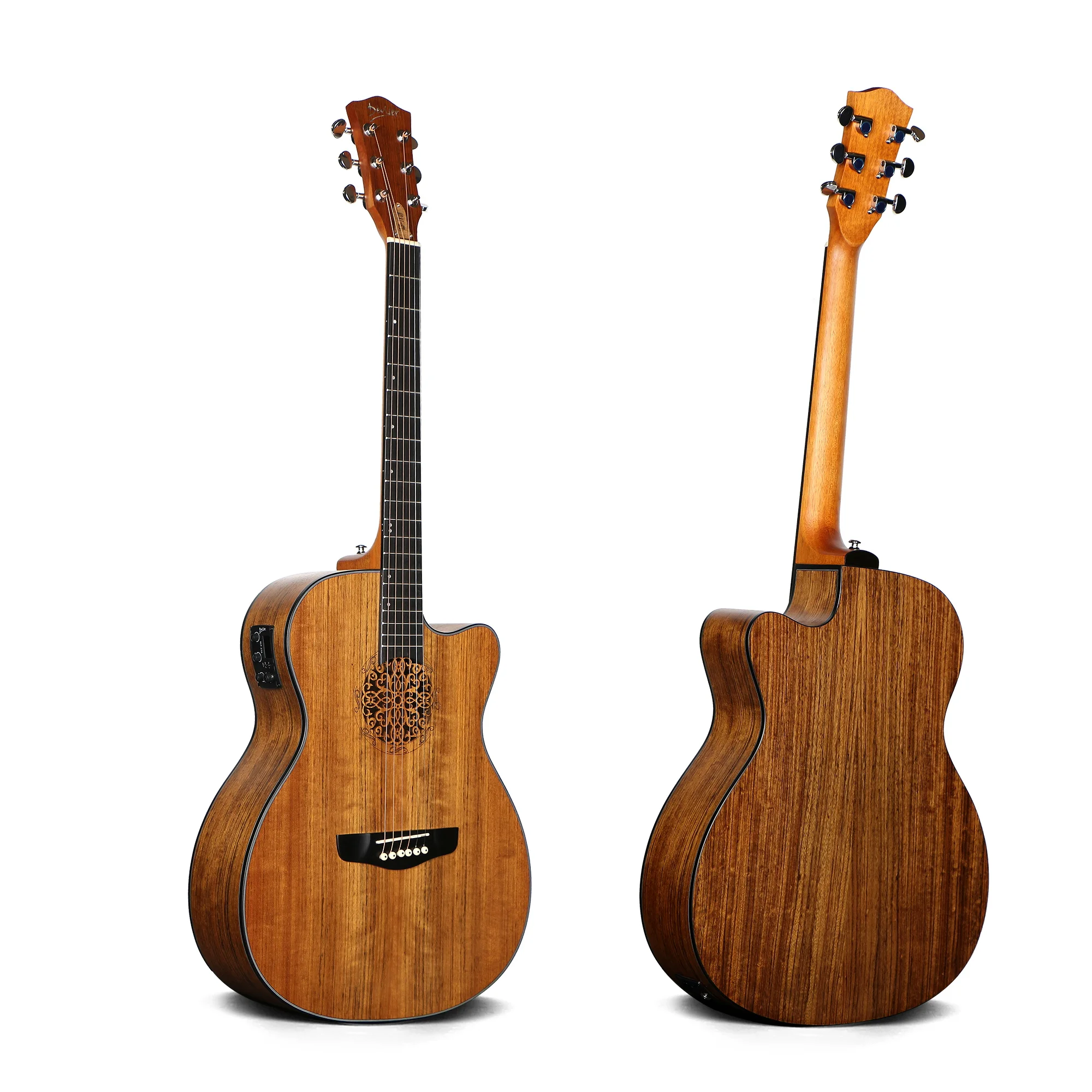 Hollow beautiful design 40 inch steel string acoustic electric guitar acoustic guitar with EQ pickup