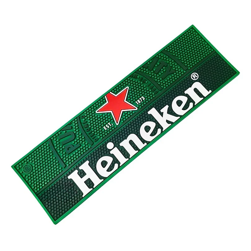 Customized rubber  non-woven bar mat with printing logos jagermeister rubber bar mat