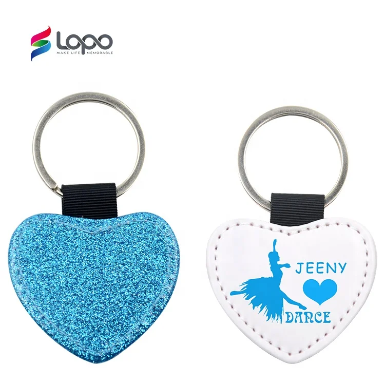 Новое модное круглое кольцо для ключей из искусственной кожи в форме сердца