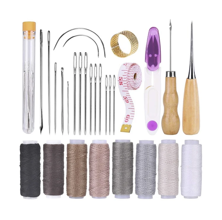 Upholstery Repair Kit Leather Craft Tool Kit Leather Hand Sewing Needle