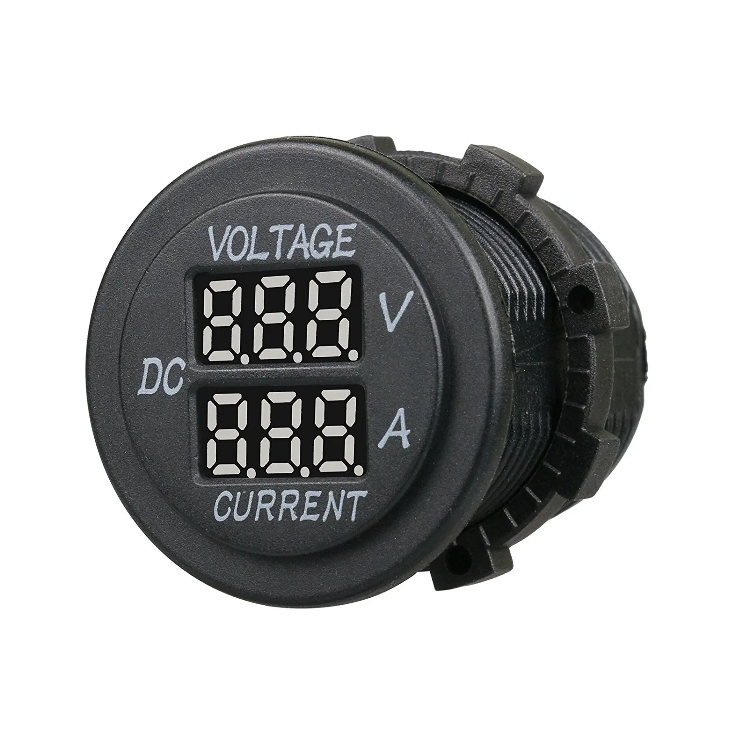 DC12-24V/0.1-10A Dual LED Digital Multimeter Amp Voltage Meter 2-in-1 Current Tester and Voltage Tester For Boat Marine Vehicle