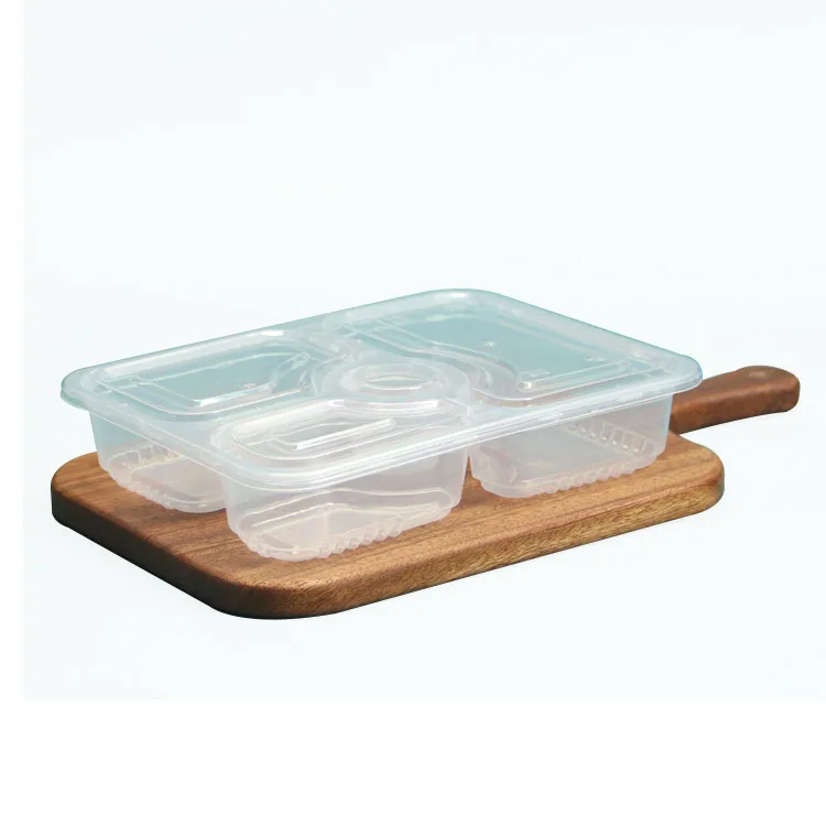 Reusable Meal Prep 3 Compartment Plastic Divided Lunch Containers Food Storage Containers With Lids