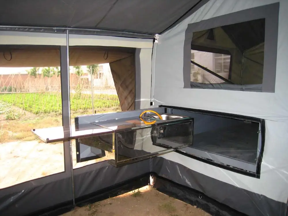 Custom folding waterproof portable camping trailer tent   4x4 trailer tents