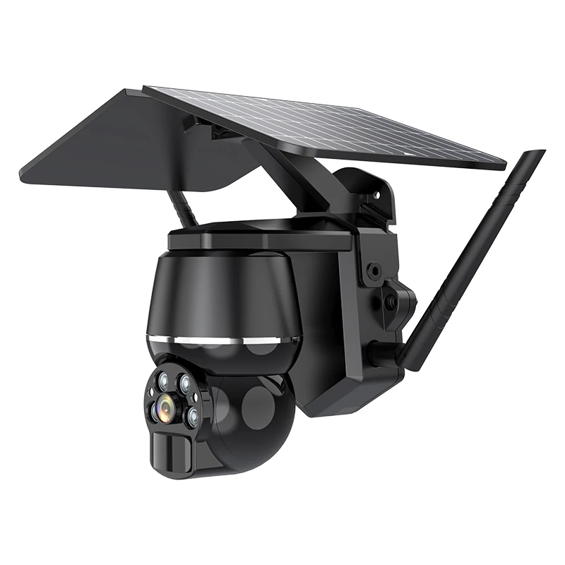 Wireless Solar Power Outdoor PTZ Camera WiFi 4G Network CCTV Security Camera