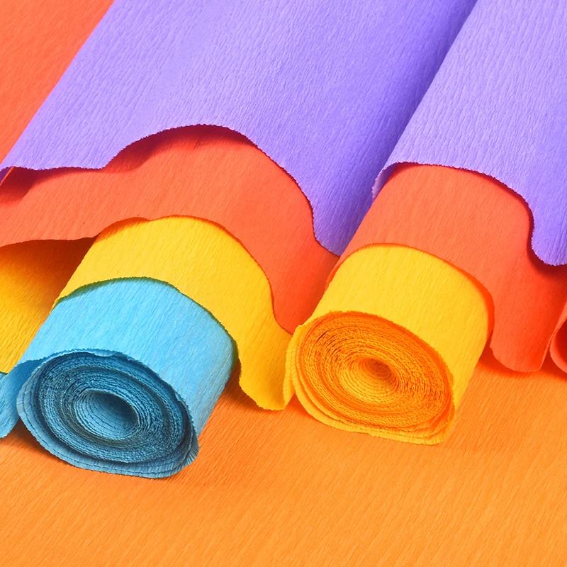 Best Quality Rolls Crepe Paper Solid Color Crepe Paper Application for Saloon/party Arrangement  China Crepe Paper
