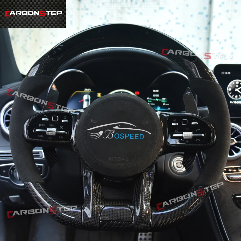 Car Steering Wheel For Mercedes Benz AMG GL550  C250 S350 C350 E350 ML 166 CLA 180 ML 164 G500 Carbon Fiber Steering Wheel