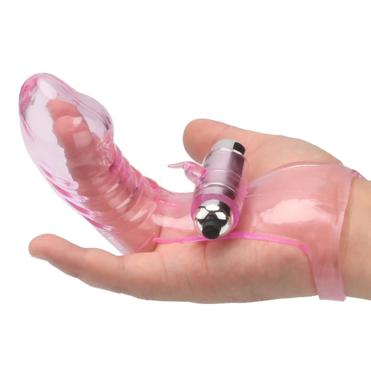 Silicone Male Penis Sleeve Ring Vibrating Ring Delay Ejaculation Finger Sleeve Dildo Vibrator Adult Sex Toys For Women Couple