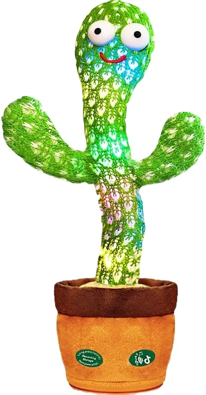 2024 OEM Hot Selling Singing Dancing Saxophone Cactus Toys Recording Plush Toy Electric Soft Dancing Cactus Stuffed Toy