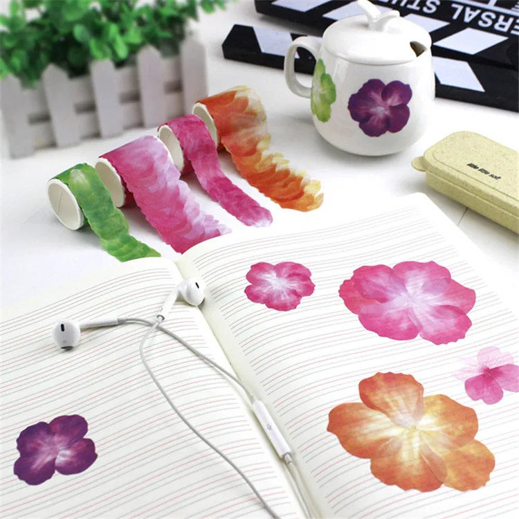 Cherry blossom Petals Washi Tape  Creative Japanese Planner stickers Custom Print factory wholesale craft petal die cut decorate