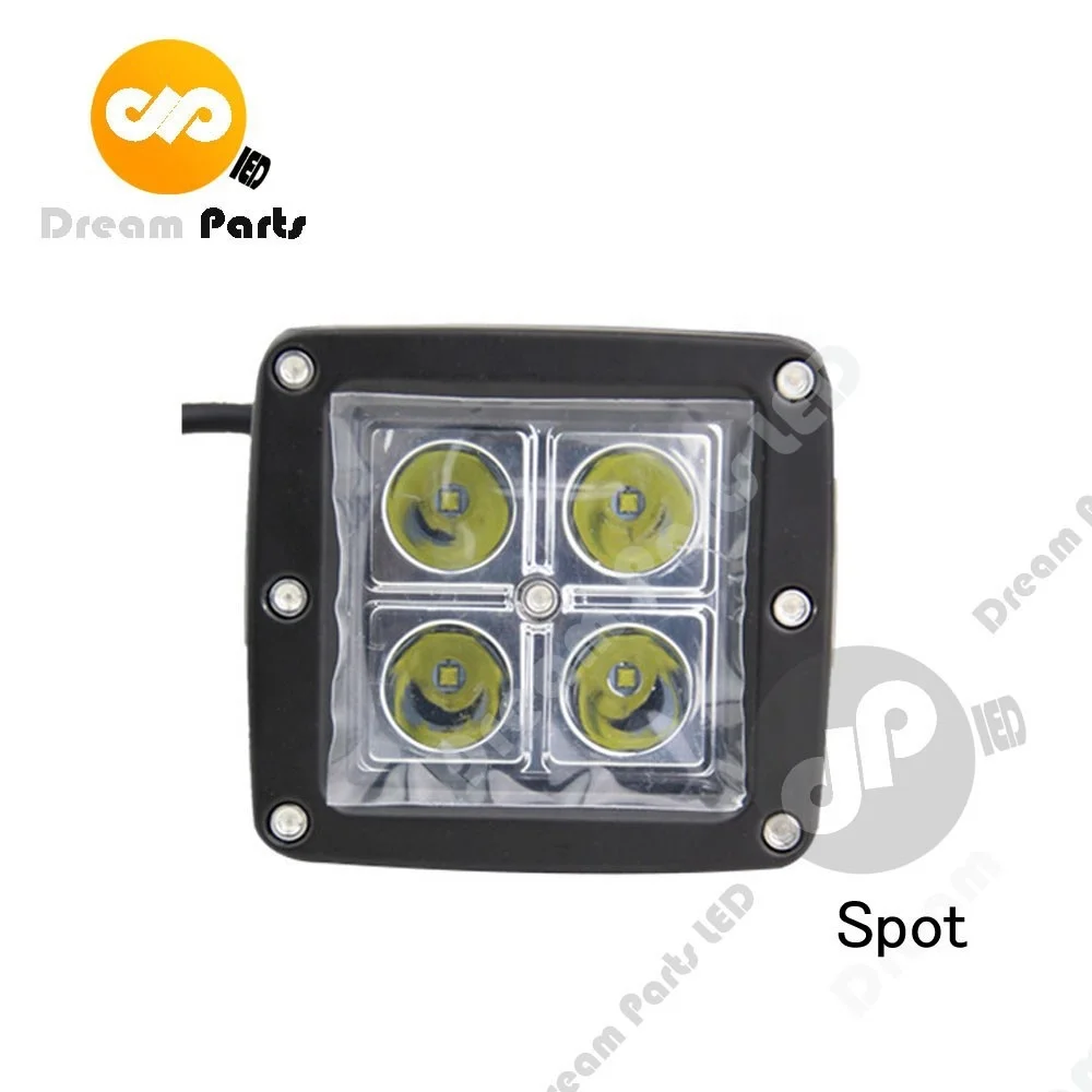 Wholesale 3 inch 9v-32v Square 20w Auto Led Work Light DRL Fog Lamp For ATV SUV Motorcycle Pod Lights