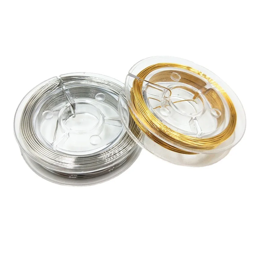 Jewelry making high quality soft stainless steel  wire with pvd gold plating DIY jewelry making 0.25 mm-0.8 mm 10 meters/roll