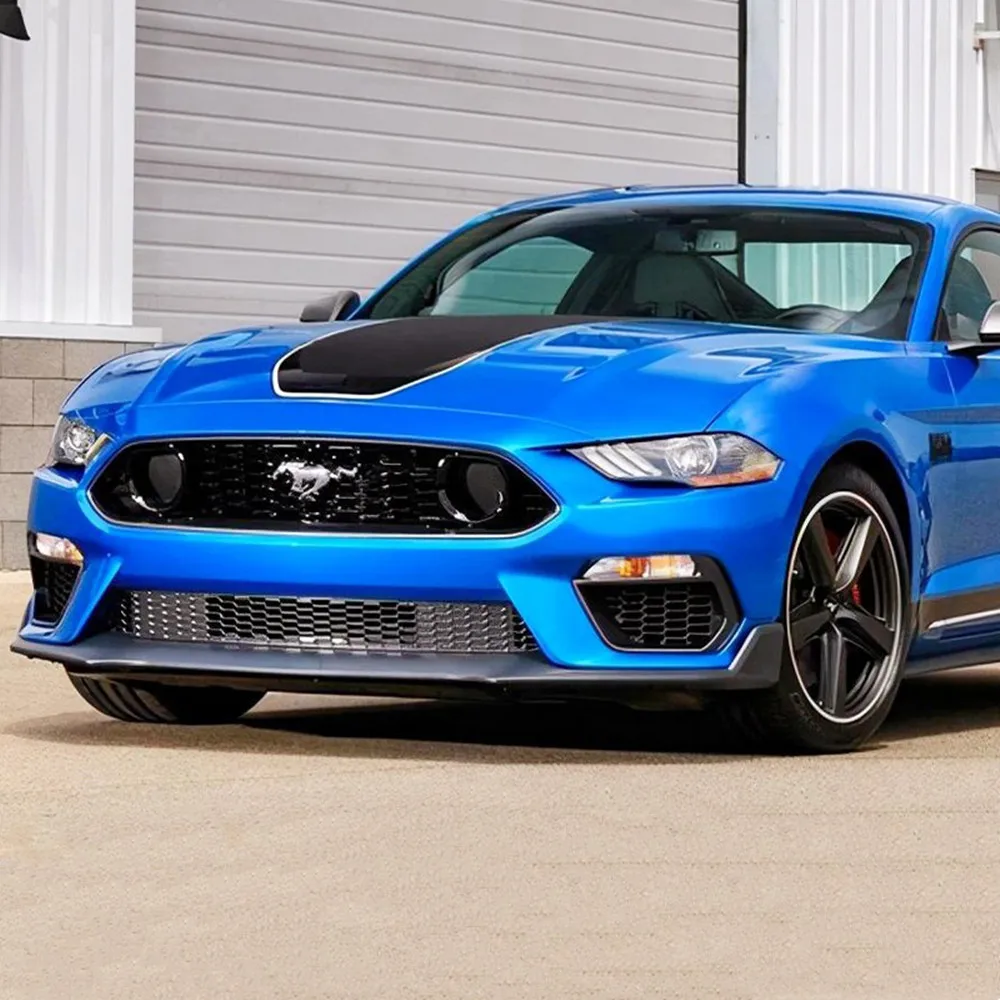 High Quality Mach1 Style Car Front Bumper Front Lip Rear Diffuser Side Skirt Vents Spoiler Body Kit For Ford Mustang 2018-2022