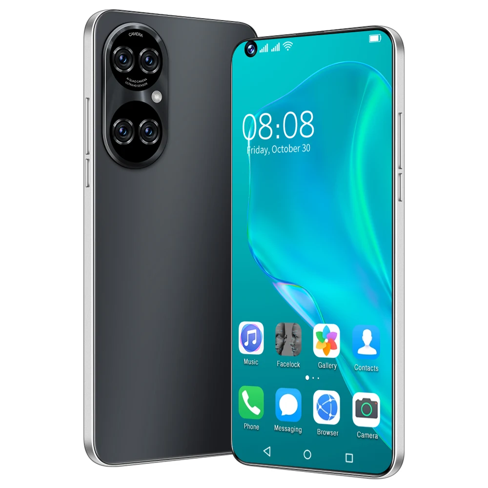 2021 New P50 Pro+ 7.3 Full-screen Deca Core Mobile Phone 16GB+512GB Dual Card Global Telefones Celulares Smartphone