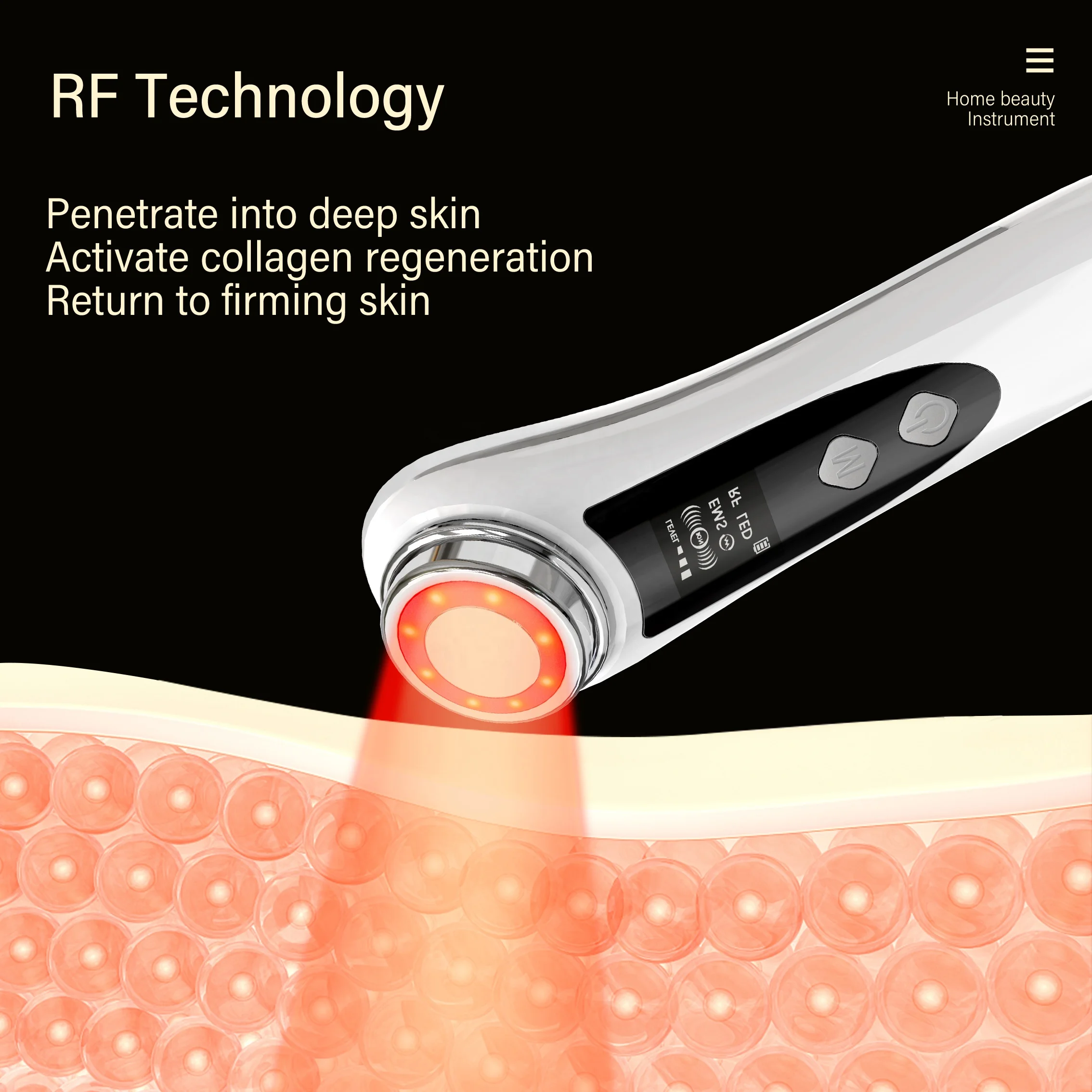 Face Care Home Use Rf Beauty Instrument Led Anti Wrinkle Rf Face Lift Machine Facial Rf Beauty Device For Lifting Tighten Skin
