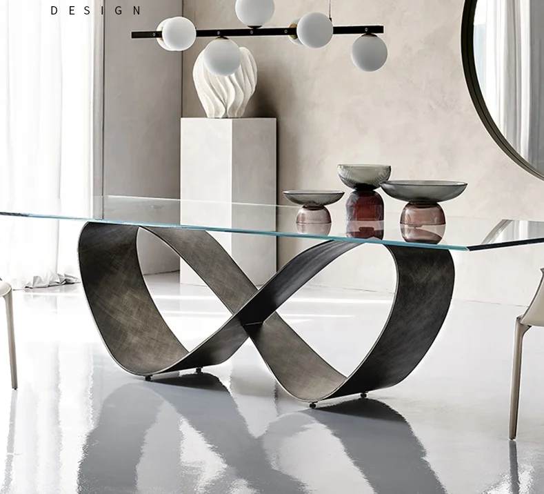 5605 Modern  8 seater dining table wood chairs set