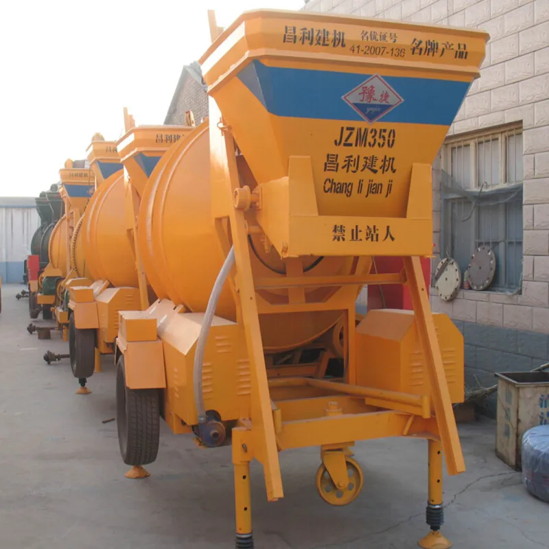 High quality JZM350 low noise self loading concrete mixer/mini concrete mixer