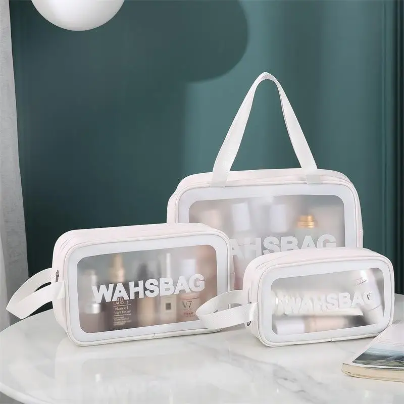 Customized Logo Clear Zipper Waterproof Custom Cosmetic Bag Pvc Wash Bag