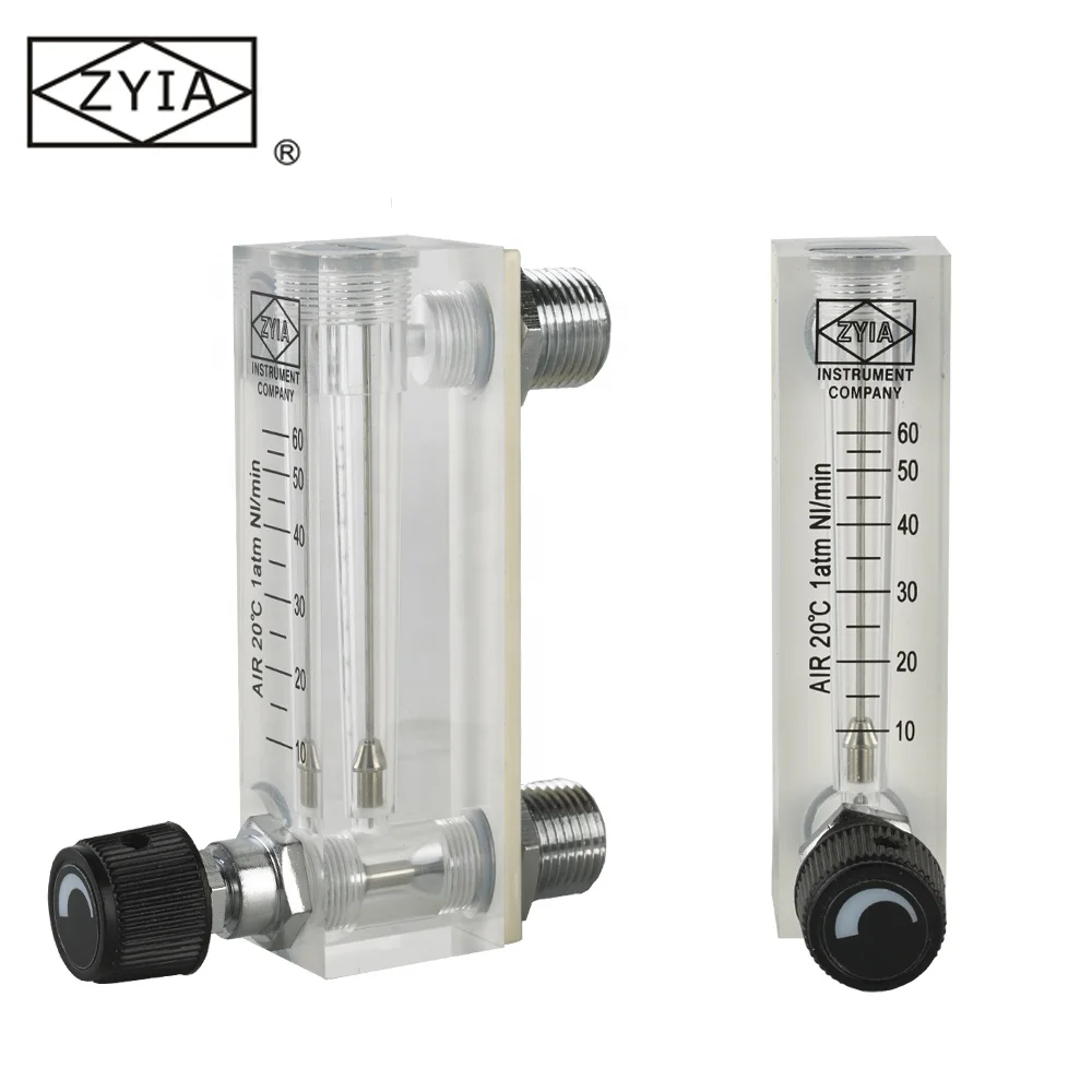 LZM- panel type acrylic low cost adjustable liquid nitrogen n2 flow meter