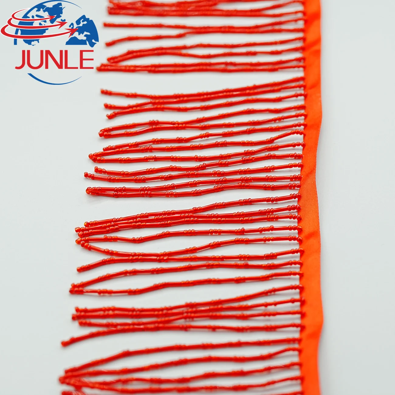 Bugle Bead Fringe Type Long Fringe For Fashion Garments Beaded Fringe Tassel