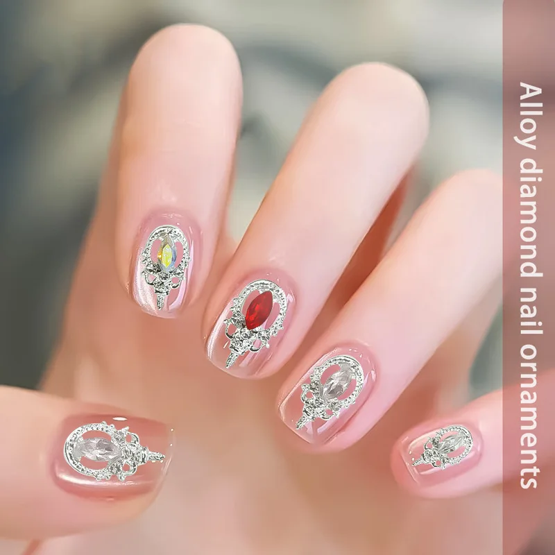 New Sailor Moon nail art accessories featuring Crystal Heart Magic Wand and colorful rhinestone decorations