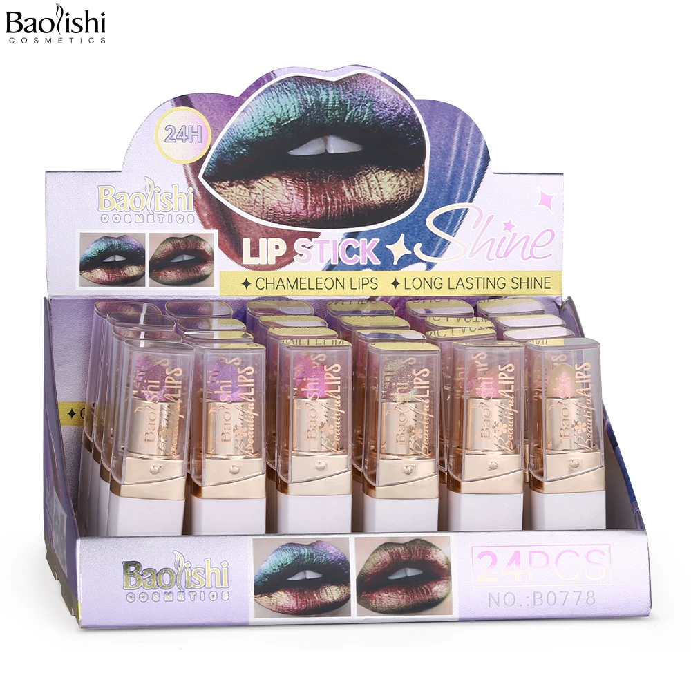 Glitter Lipstick Long Lasting Waterproof Sparkling Shimmer Metallic Glitter Lipstick Diamond Shiny Red Matte Lipstick