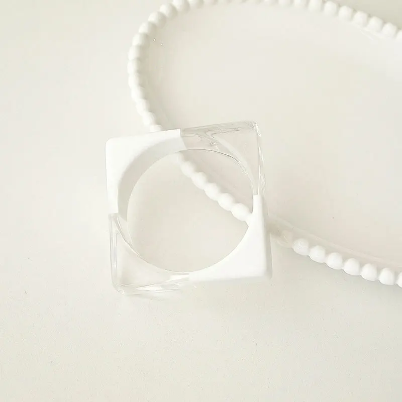 BOXUAN Fashion New with Gold Powder Splicing Ladies Style Geometric Resin Bracelet For Women