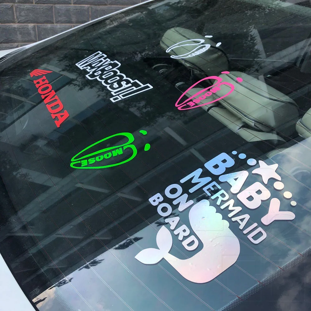 Top UV Protective Vinyl Custom Cut Out Logo Transfer Film Shop Glass Sticker Bumper Decal Car Sticker Car Window Sticker