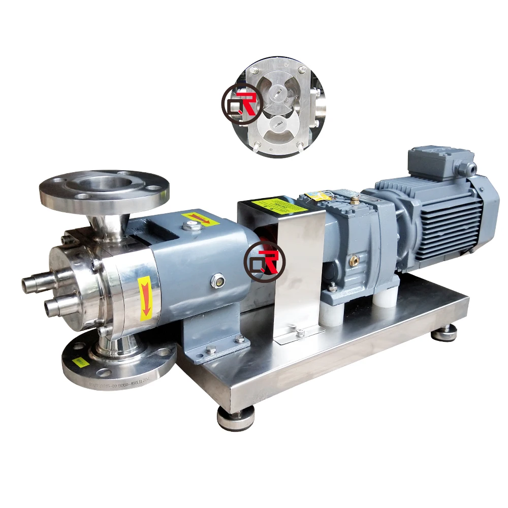 Industry good quality sanitary stainless steel 304 mayonnaise positive displacement rotary lobe pump