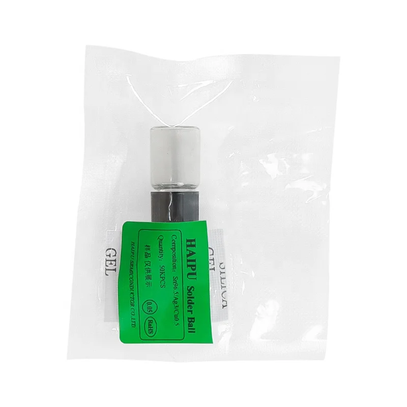 Factory Supply Lead-Free Solder Ball Sn96.5/Ag3.0/Cu0.5 250K BGA Reballing Balls 0.2 - 0.76 HP-SAC305-BGA Customized 0.05~1.8mm