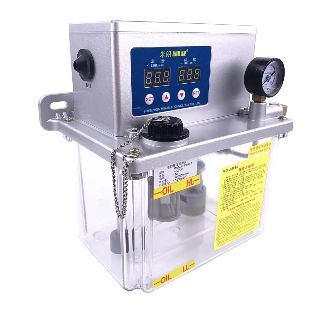 Бренд MIRAN 4L автоматический смазочный кормушка/масляный смазочный насос для токарного станка с ЧПУ